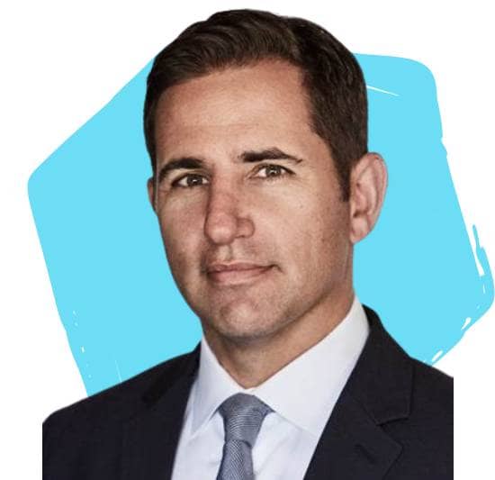 Brian Weinstein, Board Director, in front of a teal background